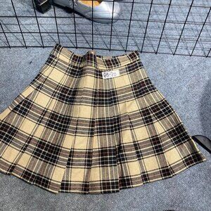 Classic Plaid A-Line Skirt Preppy Academia Style